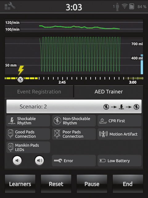 BLS Instructor Mode (instruktørmodus) AED Trainer 2 og AED Trainer 3 Aktiver denne funksjonen i BLS Settings ved å velge AED Trainer