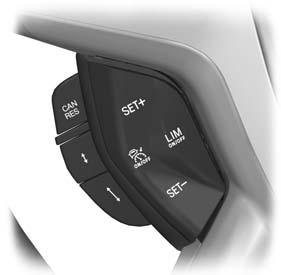Adaptiv automatisk fartsholder (ACC) BRUKE ADAPTIV AUTOMATISK FARTSHOLDER Systemet betjenes med justeringsbrytere på rattet.