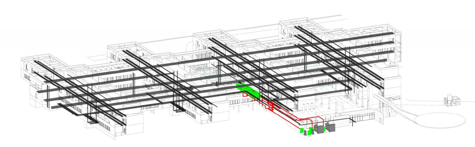 Elektro Ny infrastruktur til sykehuset Høyspenningsforsyning Kommunikasjon for offentlig telenett Redundant Fiber Bredbånd