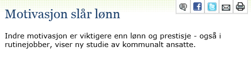 Hva viser forskningen Dyrk den indre drivkra[en «Hvis vi ønsker engasjerte og mo2verte ledere og medarbeidere er det den indre mo2vasjonen vi må jakte exer» Psykologene personal og ledelse 1-12