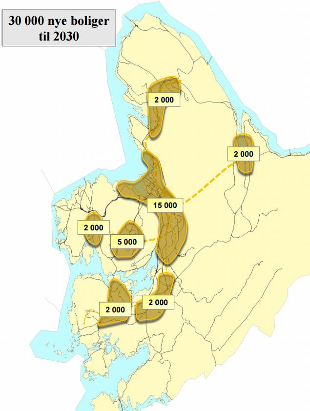11 (26) 3.2 Analyseområde og detaljnivå Analyseområdet er Bergen kommune. Modellen opererer på detaljert nivå (grunnkrets), og resultatene per grunnkrets er vedlagt.