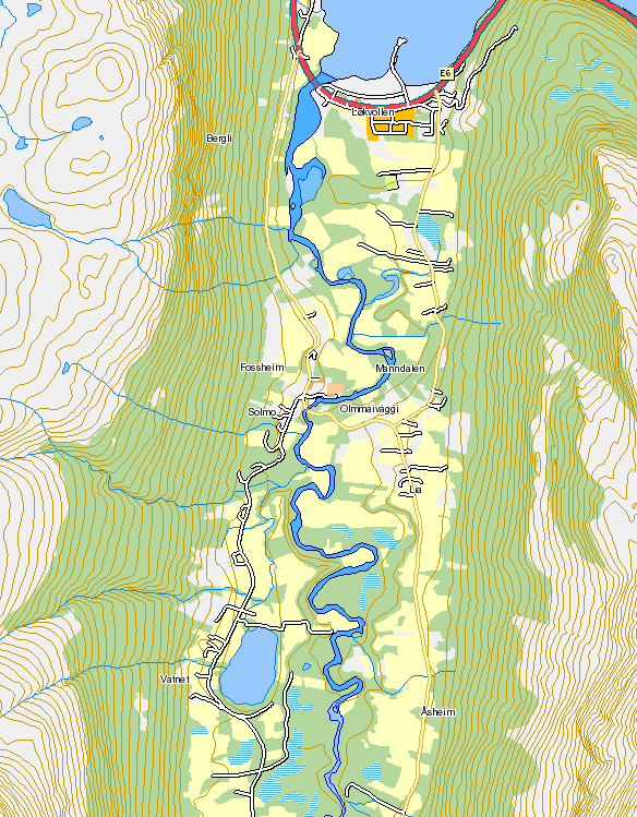 Måloppnåelse (%) Ferskvannsbiologen Rapport 217-1 4.4 Manndalselva Elva ble undersøkt 22/1 av en teller (Ø. K. Hanssen), fra enden av stryket under den øvre laksetrappa og ned til havet.