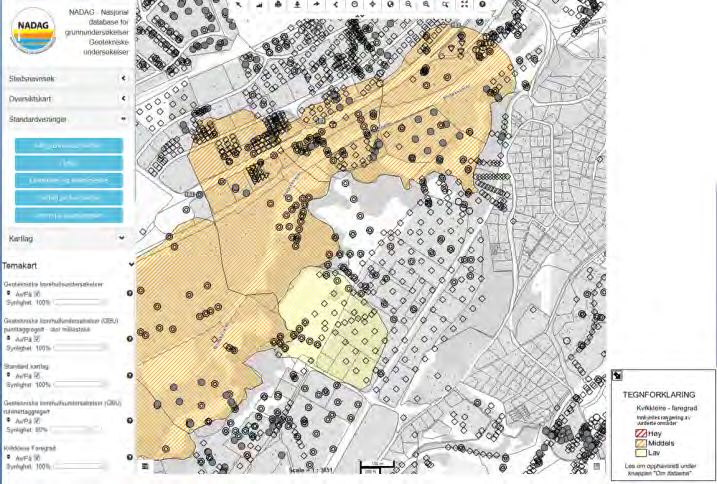 Bruk av NADAG Forebygging av naturskade Borepunkter/rapporter med kvikkleirevurdering Beredskap Grunnlag for