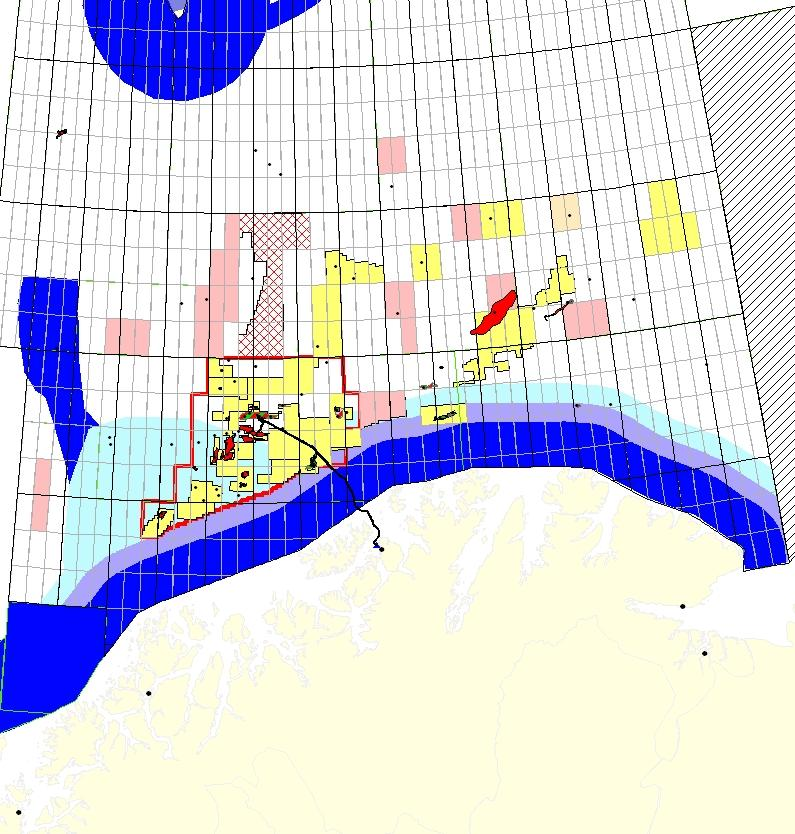 Southern Barent Sea Wells drilled in planned wells PL 228 7222/6-1 S Obesum PL 228 7223/5-1 Obesum appr.