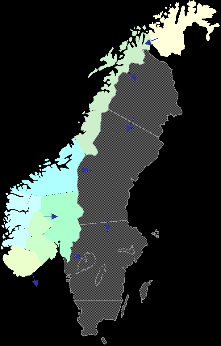 Korrelasjon flyt og marginaltap - de store sammenhengene Stor betydning for satsene i Finnmark Stor
