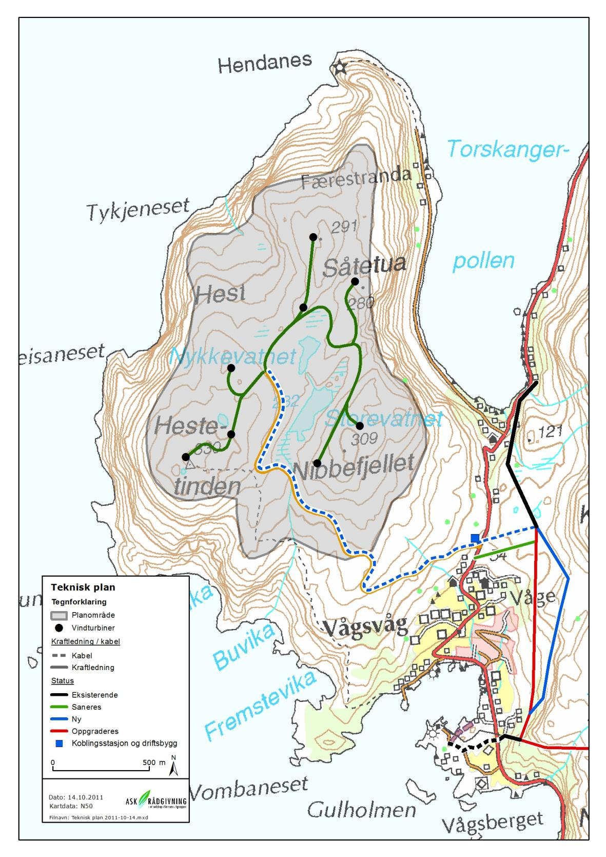 Planløsningen vist på kartet er en realistisk