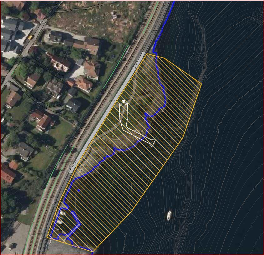 2.5.2.5 Alternativ 4.1.9 Gandsfjorden Det gjenstår sjøbunnskartlegging nær land. For å ta høyde for at videre undersøkelser av havbunnen kan avdekke forhold som gjør alternativ 4.1.8 uaktuelt, er det også utredet et landtak ca.