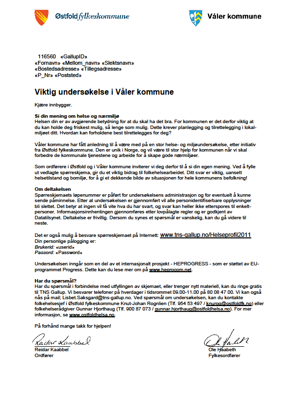 OM UNDERSØKELSEN Bakgrunn Fra 2012 får kommuner og fylkeskommuner et forsterket lovkrav gjennom den nye folkehelseloven om å føre oversikt over befolkningens helsetilstand.