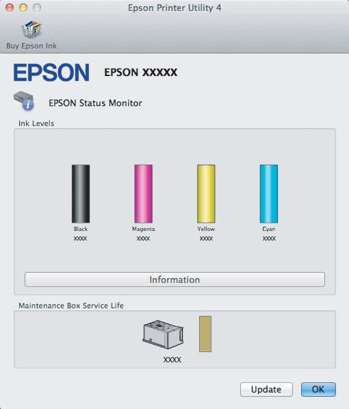 Feilsøke utskrift Gjeldende status: Hvis det er lite blekk igjen eller det er oppbrukt, vises knappen How to (Slik) i vinduet EPSON Status Monitor 3.