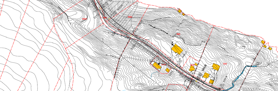 Nordplan side 17 Planprogram for reguleringsplan Fv 57 Strandanes - Nistadlia C: Det vert planlagt tunell på 100-120 m gjennom «Grøvelstighogen» frå Gryvlevika mot Holmeli, ca pel nr. 4070-4170.