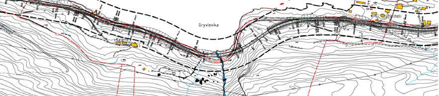 Nordplan side 5 Planprogram for reguleringsplan Fv 57 Strandanes - Nistadlia 1.5 Planavgrensing Planavgrensinga er i utgangspunktet sett som ein korridor på 50 m til kvar side av vegen.