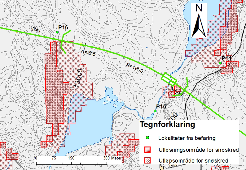 Kommunedelplan E39 Vigeland-Lyngdal vest. Fagrapport ingeniørgeologi 37 Fig. 22 Påhoggsområdene for Gråkolltunnelen vest og Nunsvatunnelen øst.