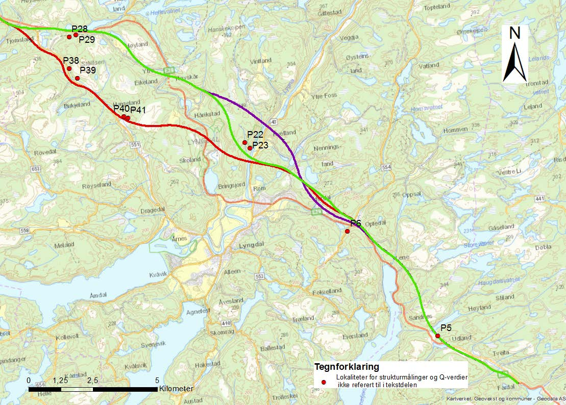 VEDLEGG 4: E39 Vigeland-Lyngdal vest: Fagrapport ingeniørgeologi Oversikt som