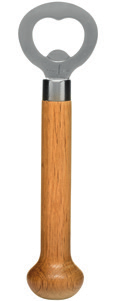 OAK Oval oak flaskeåpner Rustfritt stål/eik. Lekker flaskeåpner i rustfritt stål og med håndtak i eik. En passende gave til vertsskapet,eller til deg selv.