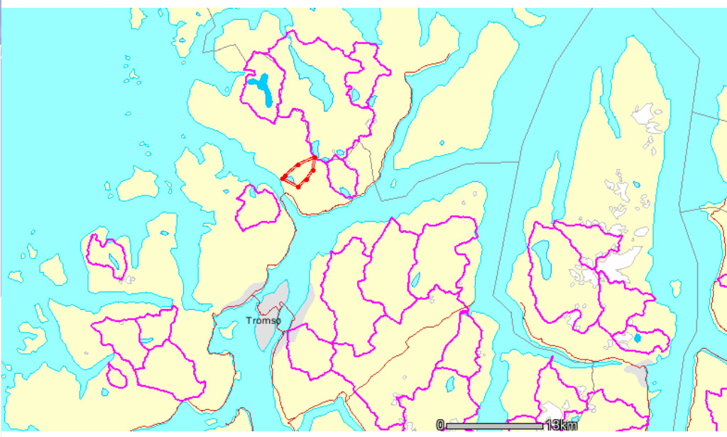 Skogsfjordvatn Damvatn Jægervann Ersfjordelv Figur 5 Oversikt over valgte målestasjoner Ved skalering kun for spesifikk tilsig og nedbørsfelt får vi følgende verdier; Skogsfjordvannet; (64,5 l/s/km 2