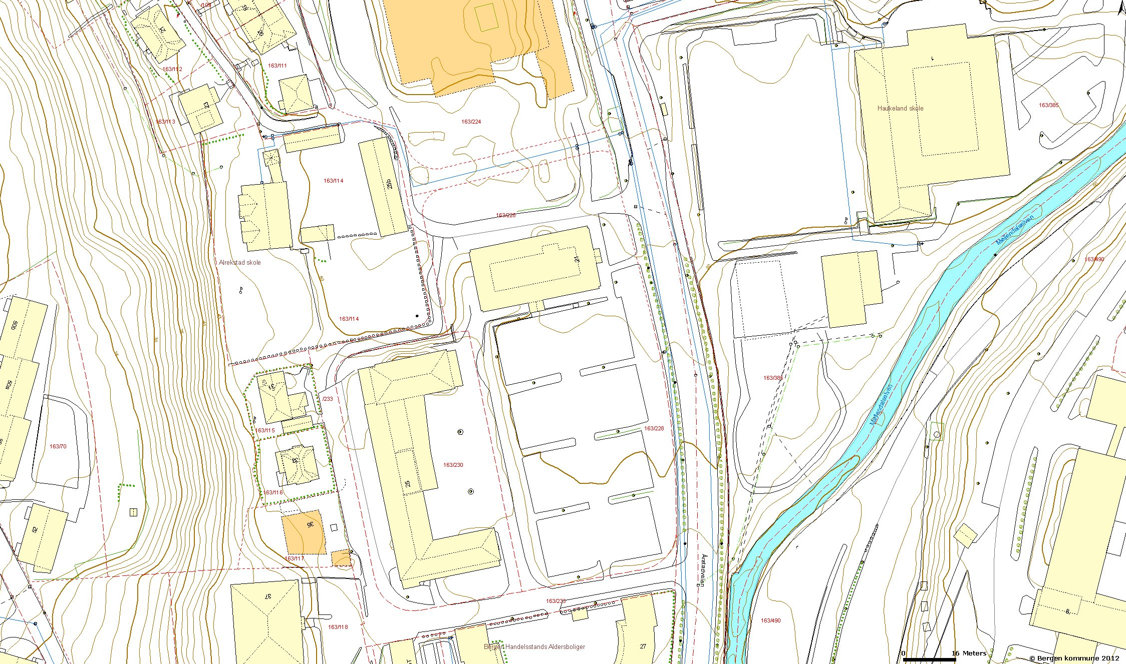 inngang inngang parkering (som idag) GNR: 163 BNR: 228 1: DATO KONTROLLERT 12.11.12 S.E.L. SITPLAN 00.