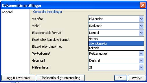 1: Algebra 9 16 Potenser Eksempel 3 Klikk. Klikk på den øverste verktøylinja. Bruk Tastatur og/eller PC-tastaturet og kalkulatorverktøylinja. Klikk/tast 5^3.