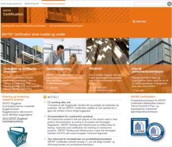 PRODOK Videreføring PRODOK Matriser som del av et felles kunnskapssystem for næringen 1. PRODOK og Teknisk Godkjenning/Produktsertifikat finnes samlet på www.sintefcertification.