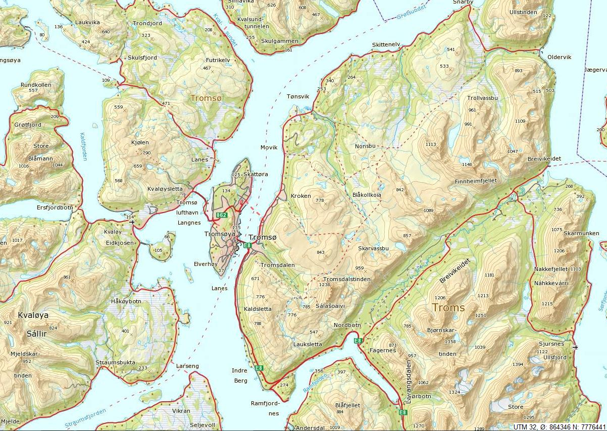 Kart som viser planområdets plassering: Figur 2: Kart som viser planområdet
