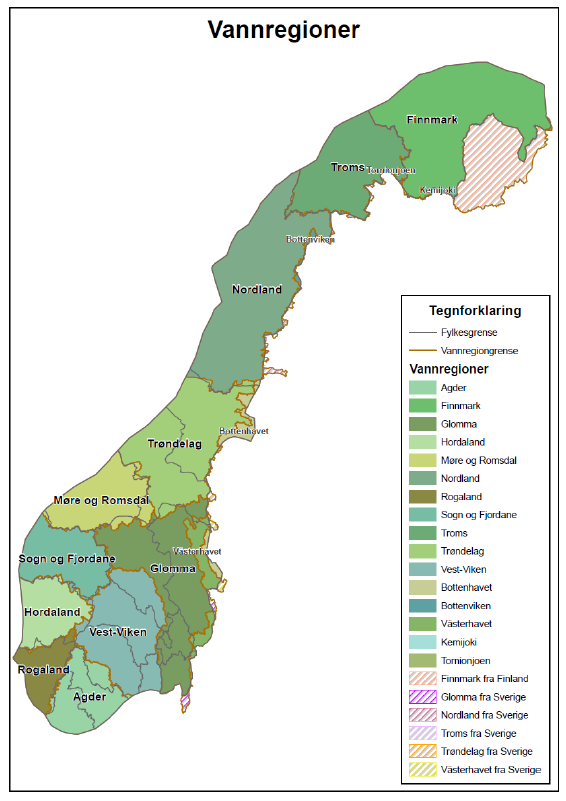 Organisering regionalt En FK er VRM og skal samordne og lede vannregionutvalget.