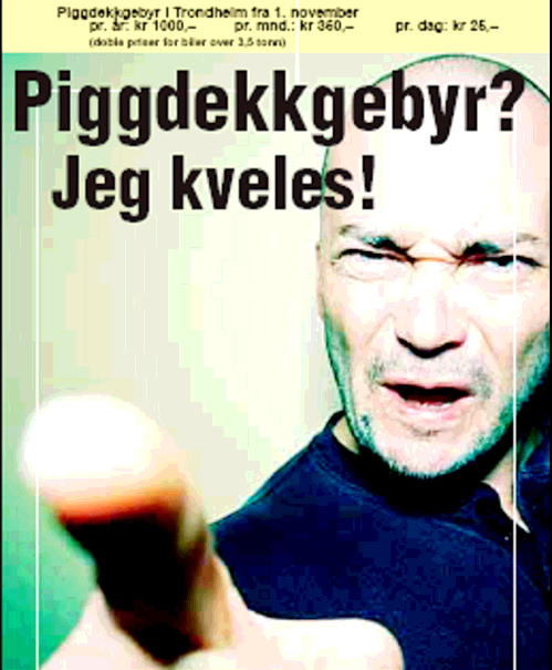 Piggdekkgebyr fra november 2001 Stor overgang