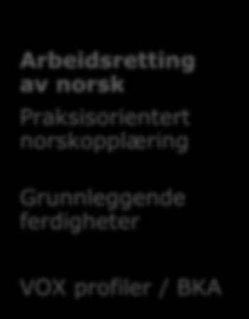 kompetanse Arbeidsretting av norsk