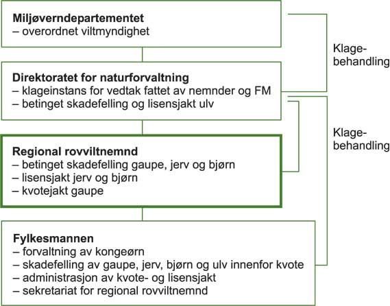 Det understrekes at regiongrensene er administrative grenser, og ikke grenser for utbredelsen av de enkelte rovviltartene.