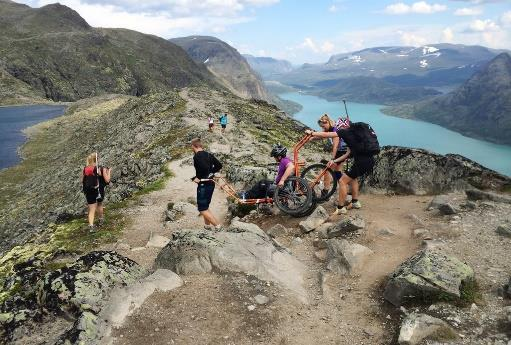 kjelken. Man må være 2 for å bruke Fjellgeita.