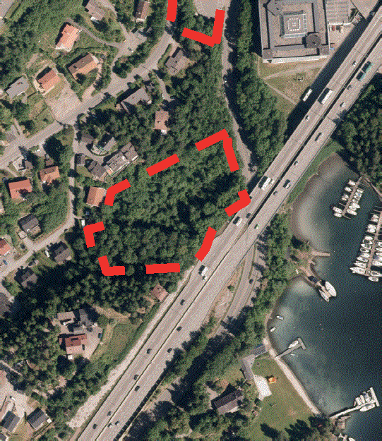 5. SETERSTUVEIEN 12 MFL/ JONG Området ligger i utkanten av Sandvika. Det ligger utenfor området som er lagt ut som sentrumsområde og utenfor KDP for Sandvika.