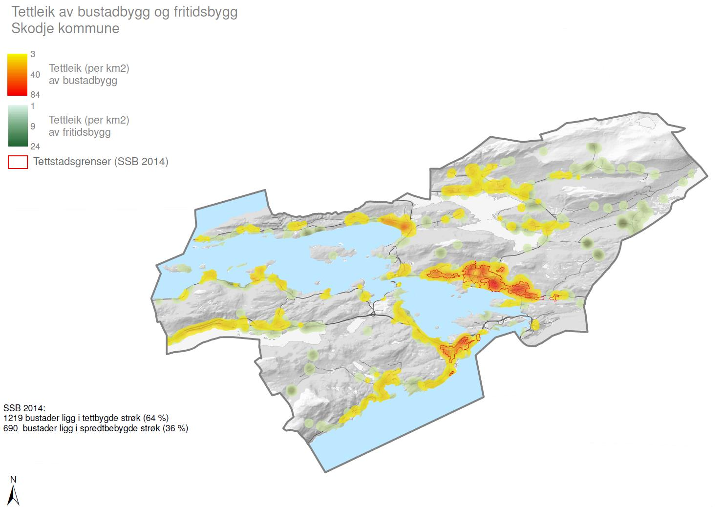 Bustadar og hushald 214 Kommunestatistikk 216 Skodje kommune Små endringar