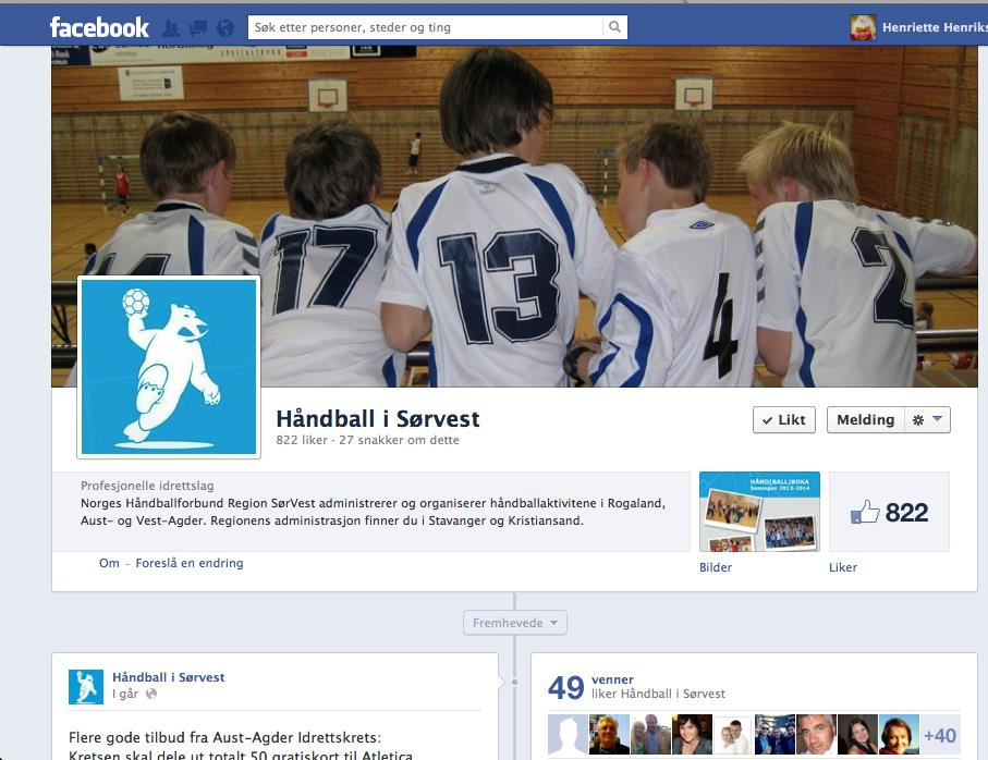 Facebook Håndball i SørVest Lik oss!
