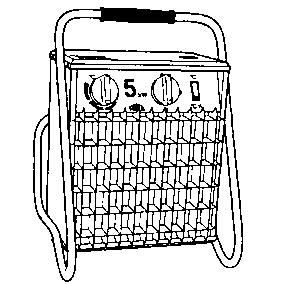 Varmluftsvifter Tiger, 2-30 kw, transportable, Frico IP-klasse 44 Leveres med effektvelger og termostat 5-40gr C.. Bryter for kontinuerlig omluft for tørking.