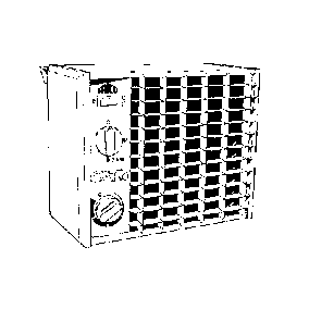 Varmluftsvifter CAT, 3-9kW, stasjonære, Frico IP-klasse: 44 Leveres koblet for 400V/3-fase, kan kobles om til 230volt.