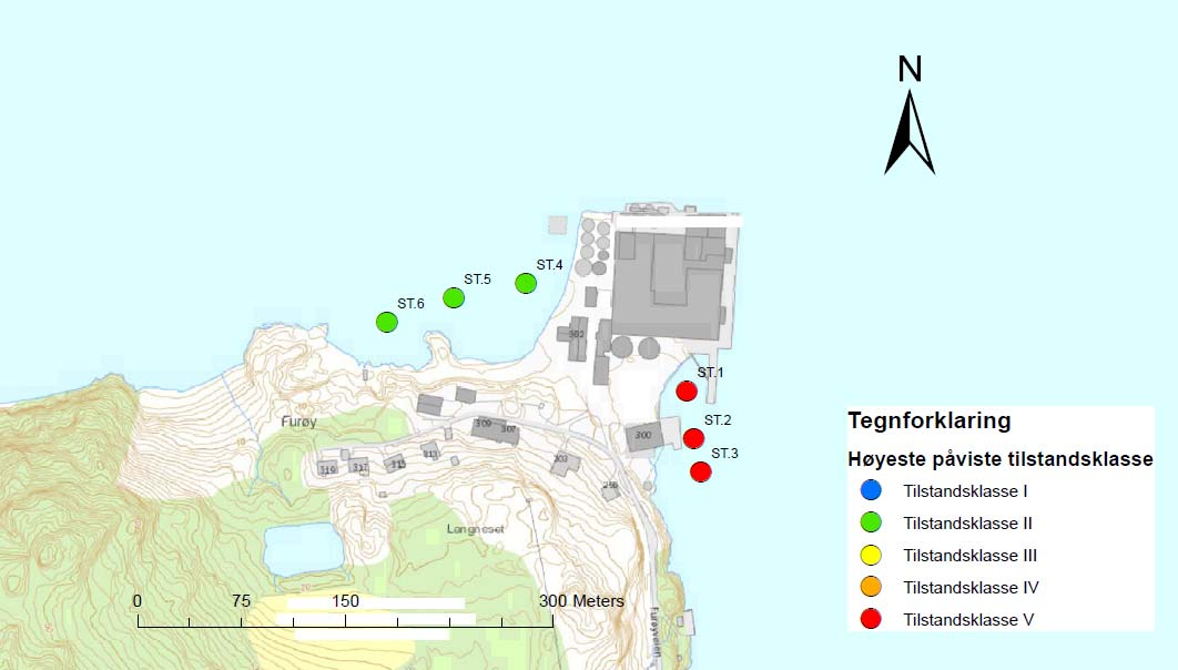 EWOS industriområde Furøya Miljøgeologiske undersøkelser av sjøbunnsediment multiconsult.no 4 Resultater Figur 4: EWOS industriområde Furøya.