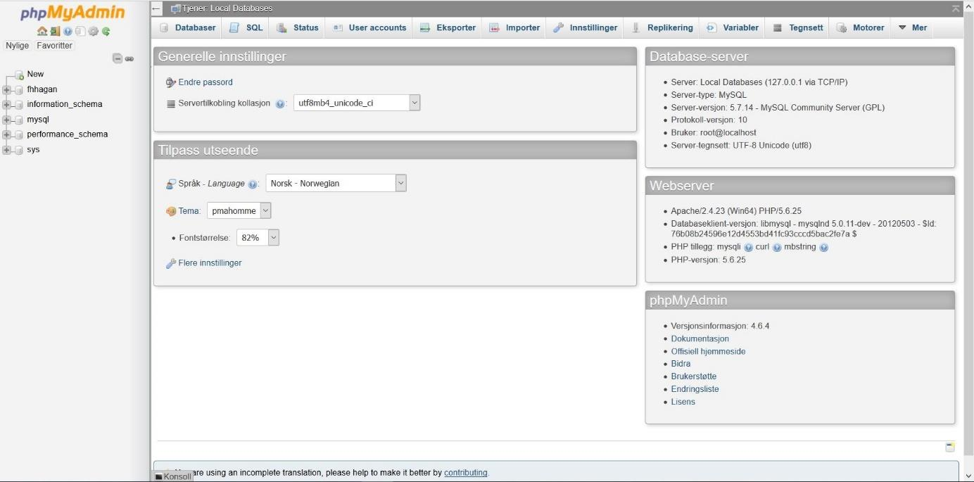 Trinn1: Installasjon og oppsett av wordpress med wamp database