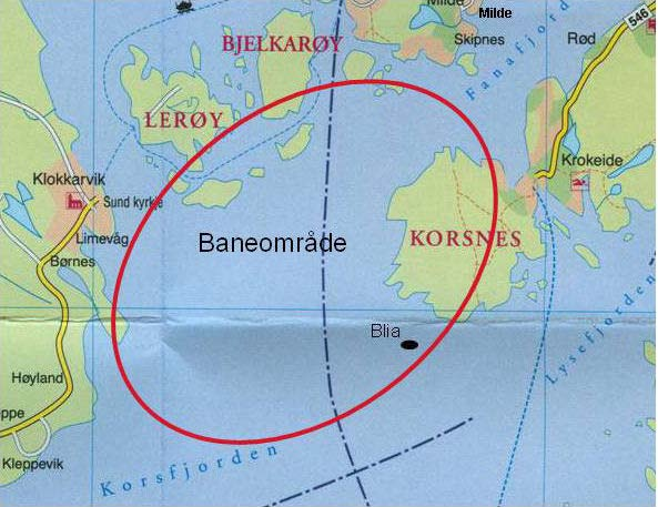 10. BANEOMRÅDE KM seiles på Korsfjorden med Raunefjorden som reserve baneområde. 10.1 Bane I - Hoved baneområde for seilas i Korsfjorden/Ytre Fanafjorden.