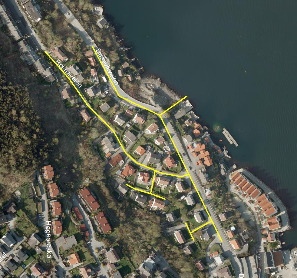 Prosjekt: 632112 Dusavikveien, sanering utslipp Prosjektet er en del av Stavanger kommunes kloakkrammeplan. Sanere to utslippsledninger i Byfjorden. Spillvannet kobles direkte til avløpstunnel.