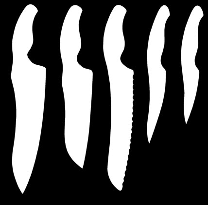 102716 ALLE KNIVENE DU TRENGER PÅ KJØKKENET C // icook Knife Set Med dette effektive knivsettet i fem deler har du alle knivene du trenger til enhver kulinarisk oppgave.
