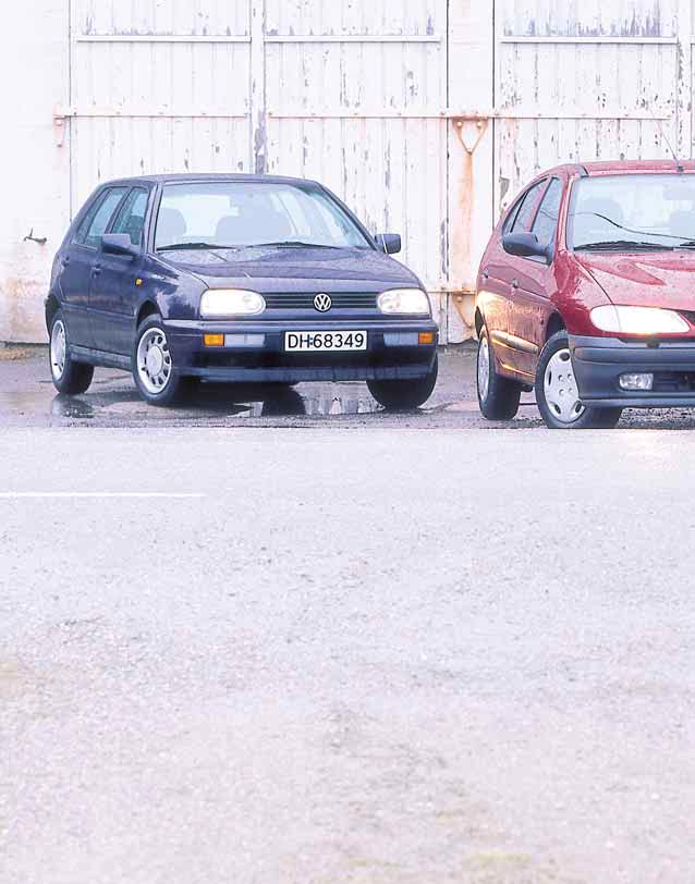 Renault Mégane møter Citroën ZX og VW Golf: Tysk-Fransk møte Renault fikk aldri skikkelig svung på 19-salget i Norge, kanskje de lykkes bedre med Mégane.