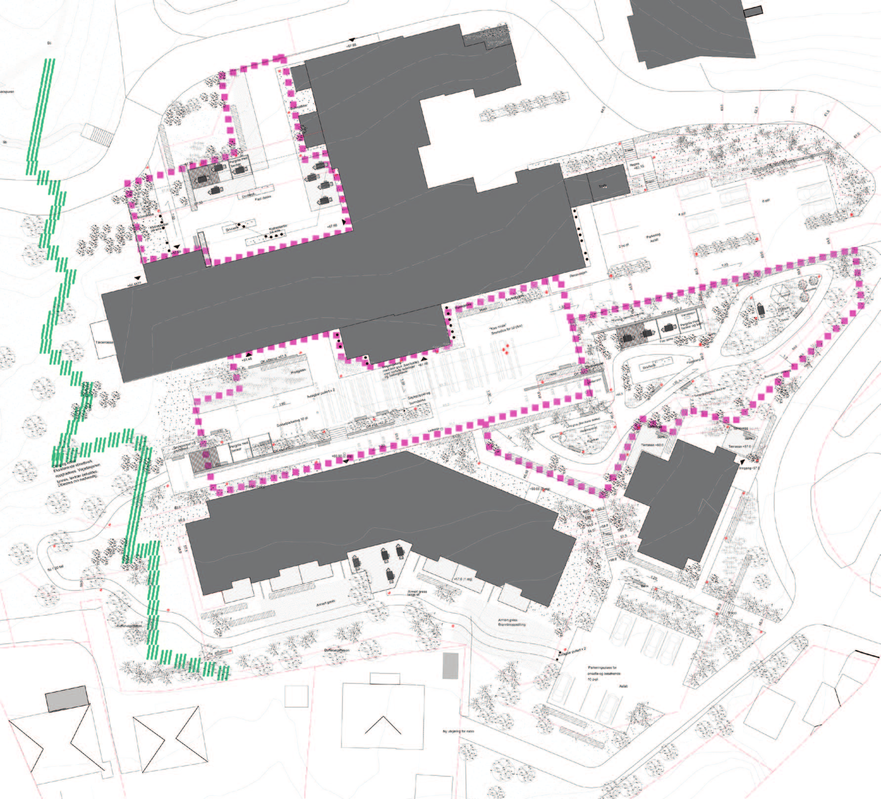 Delområder: Inspirasjon: Overordnet Delområder (01) Torget Inngangstorg og