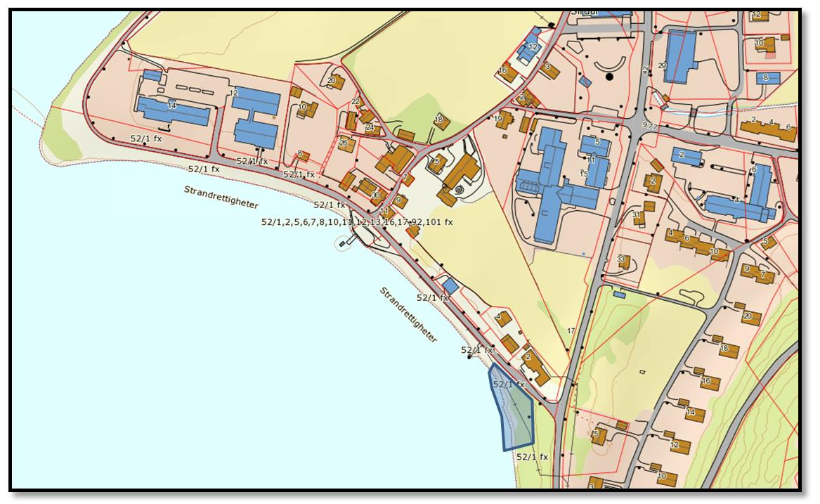 5.1. Tonstadstranda Figur 4: Kartskissen viser tiltaksområde ved Tonstadstranda. Vurdering av området Dette området ligger i strandsona til Sirdalsvannet.