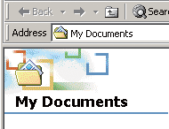 Bildefilene kopieres til mappen "My Documents".