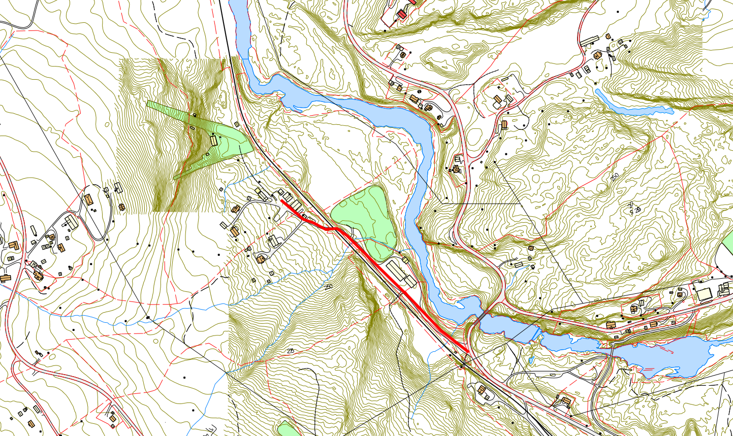 GARDARVEGEN Fra FV 40 til Garder GARDARVEGEN.