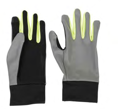 Reflekshanske Tynnere hanske med refleks ytterside og touchscreen funksjon.