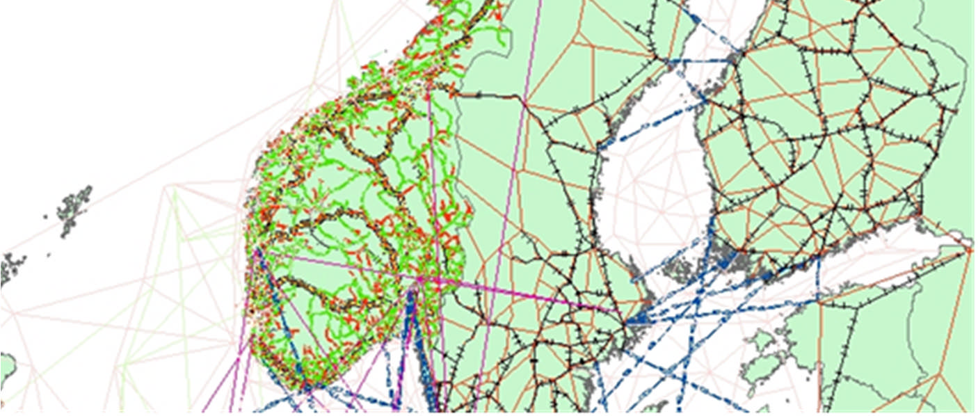 lagt inn som soner => kan hente ut informasjon om transporttilbud for hvert enkelt transportmiddel,