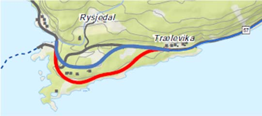 I samband med Kyststamvegutgreiinga i 1991 vart det sett på ein 9,5 km lang tunnel med stiging 7-8 % frå Brosvik til Losna. No er kravet til maksimal stigning i tunnel 5 %.