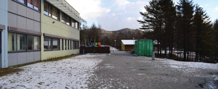 skolegårdens størrelse ved å ta i bruk de nærmeste