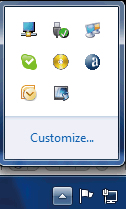 3. Betjene skjermen For å vise DisplayLink Manager-menyen: 1. Klikk du på pilen Vis skjulte ikoner for å vise alle tilgjengelige i oppgavelinjen. 2.