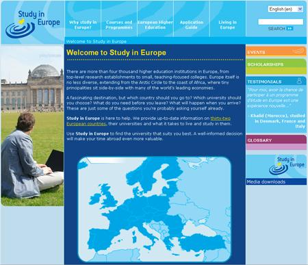 STUDY IN EUROPE. The Study in Europe portal promotes the attractiveness of European Higher Education to students from other parts of the world.
