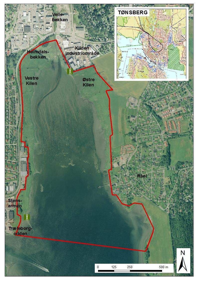 Forvaltningsplan for Presterødkilen naturreservat Del III 1.3 Planer som gjelder reservatet og tilgrensende områder Området inngår i eksisterende kommuneplan.